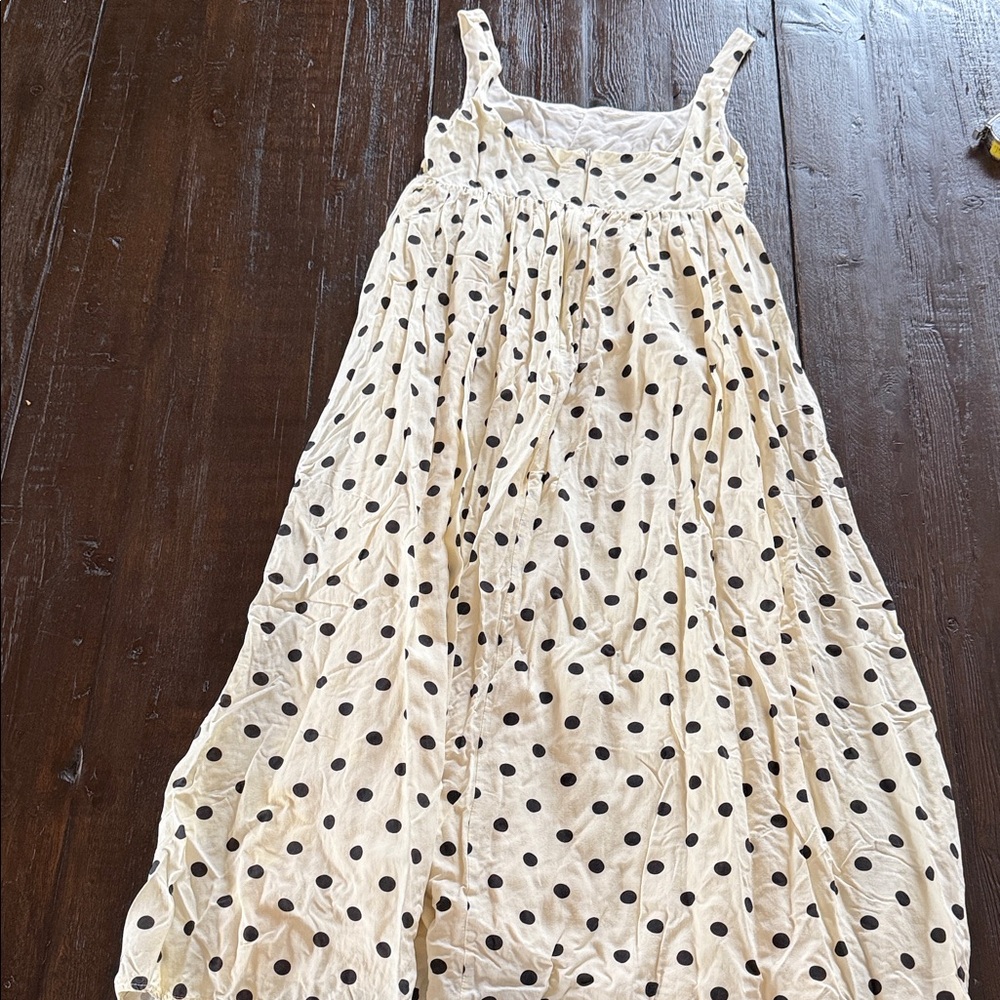 Storia Cream Sundress with Black Polka Dots - Picture 4 of 9